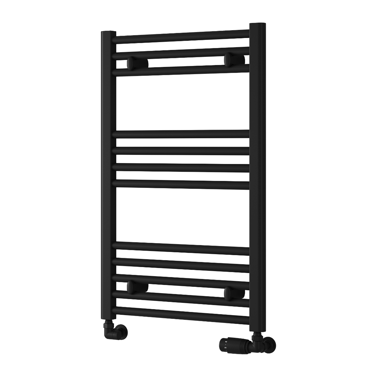 Capo Black Flat Mild Steel Towel Rail
