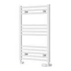 Capo White Flat Mild Steel Towel Rail