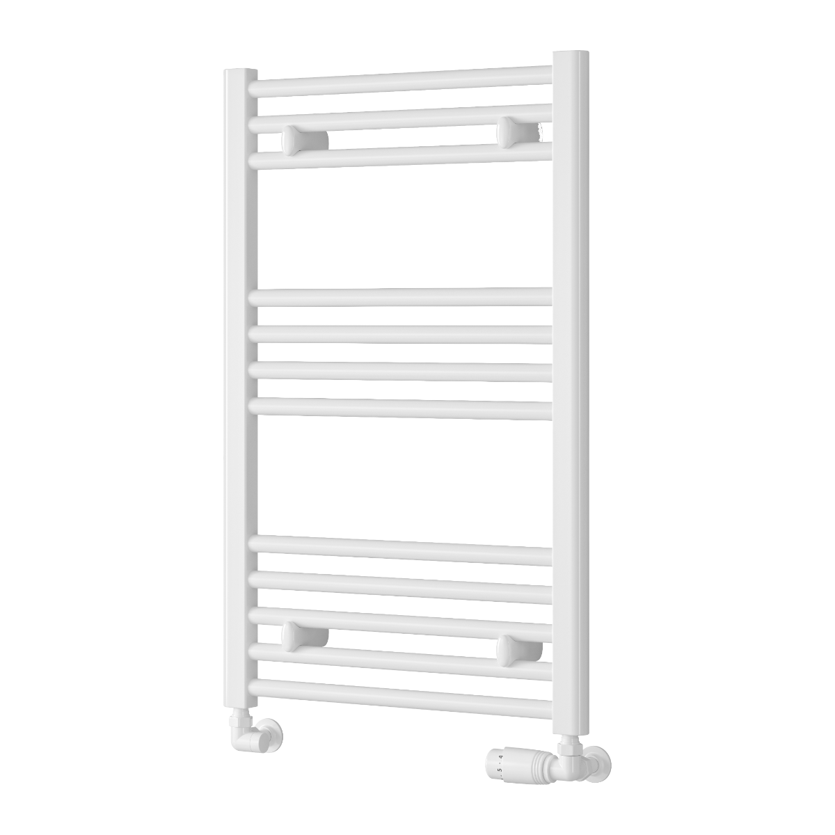 Capo White Flat Mild Steel Towel Rail