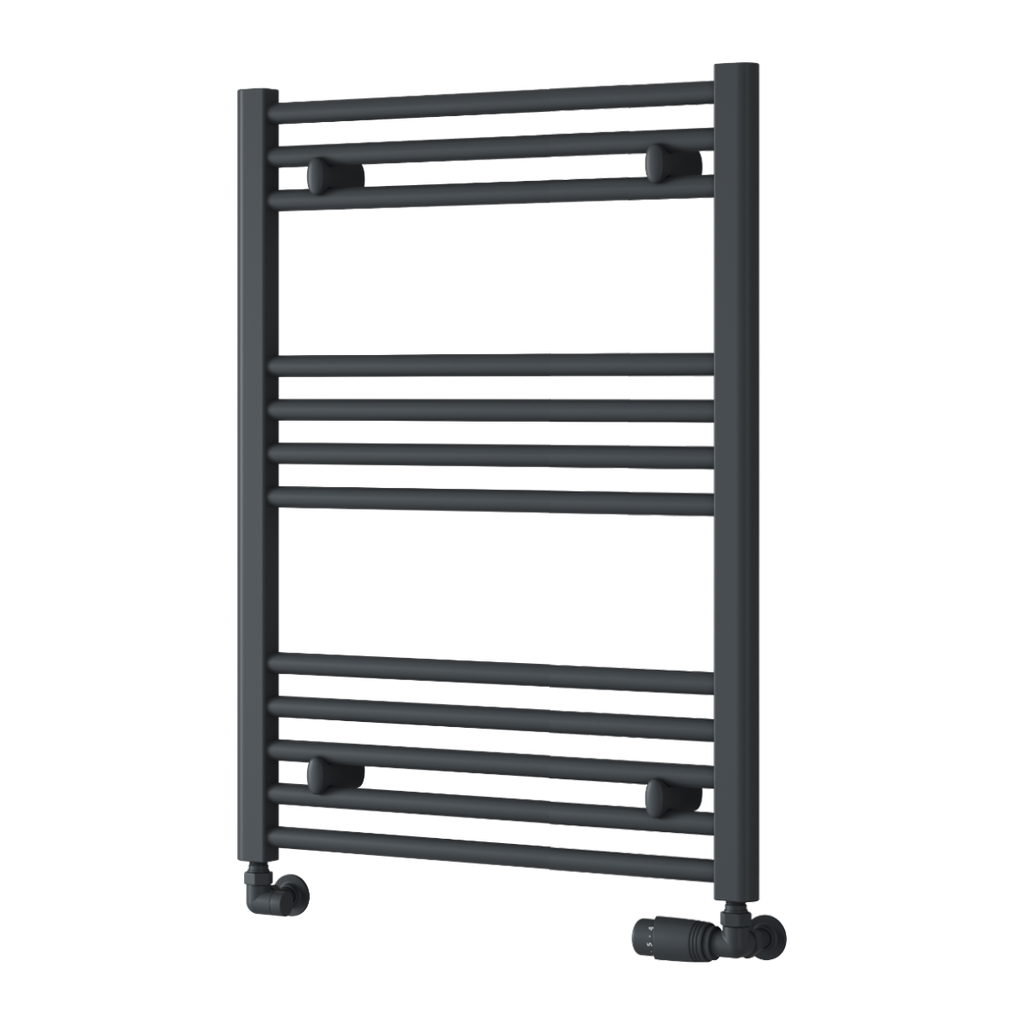 Capo Anthracite Flat Mild Steel Towel Rail