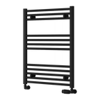 Capo Black Flat Mild Steel Towel Rail