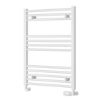 Capo White Flat Mild Steel Towel Rail