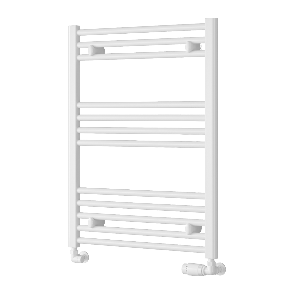 Capo White Flat Mild Steel Towel Rail