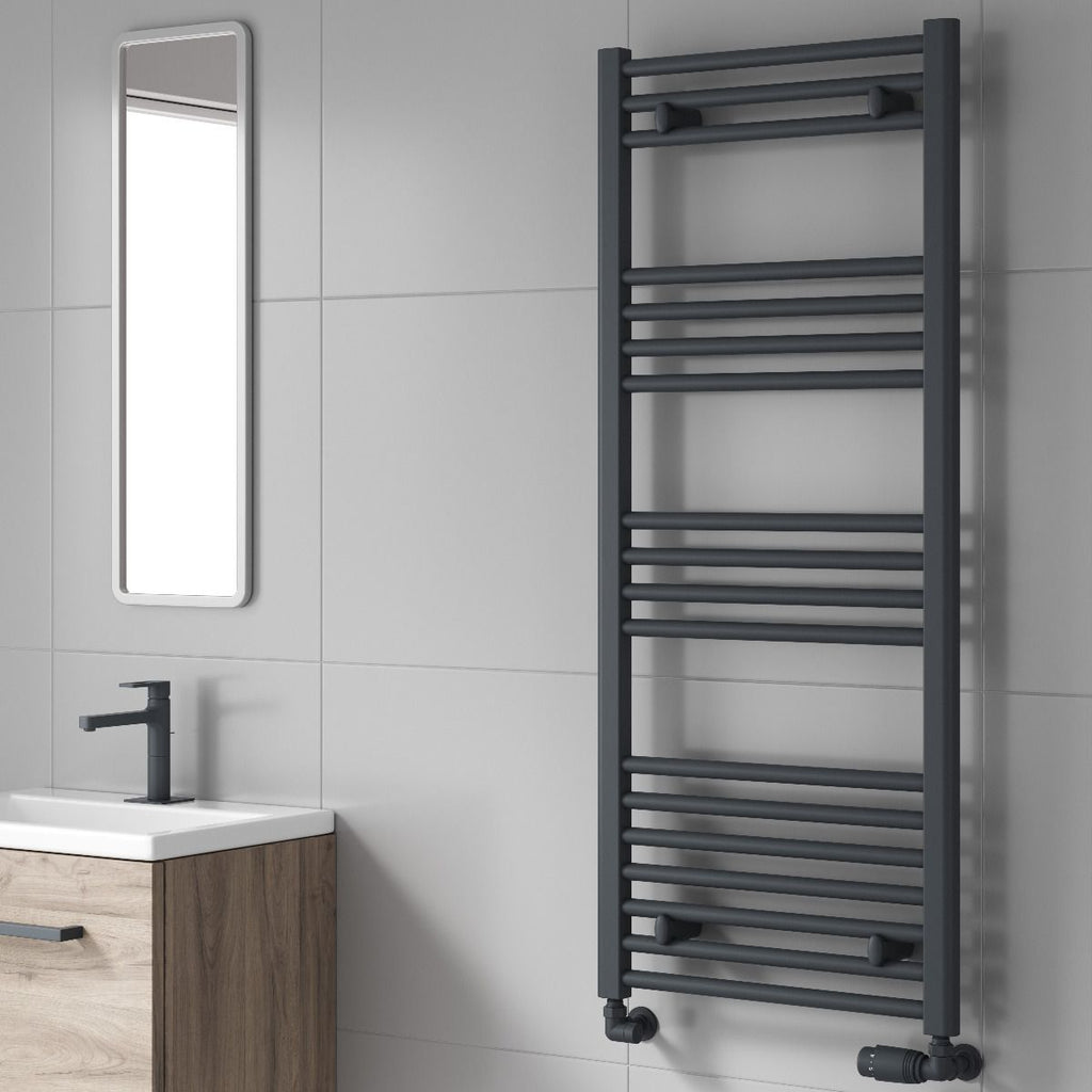 Capo Anthracite Flat Mild Steel Towel Rail