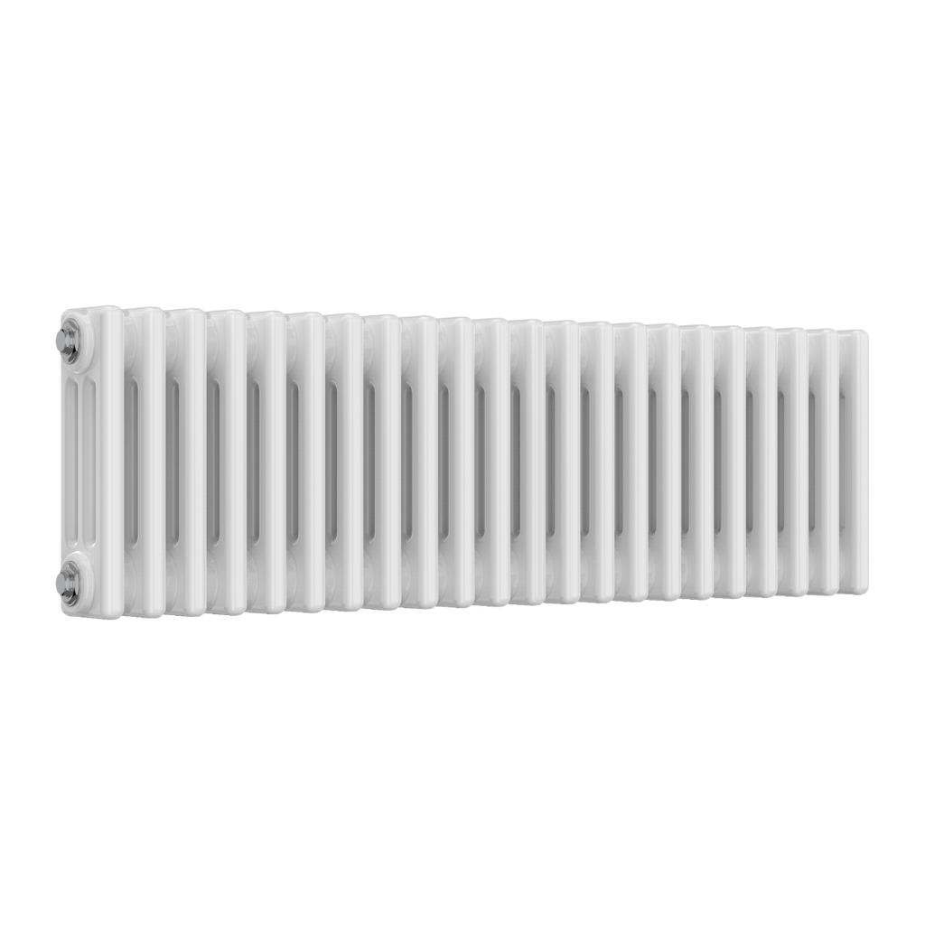 Colona 3 Column Horizontal White Radiator