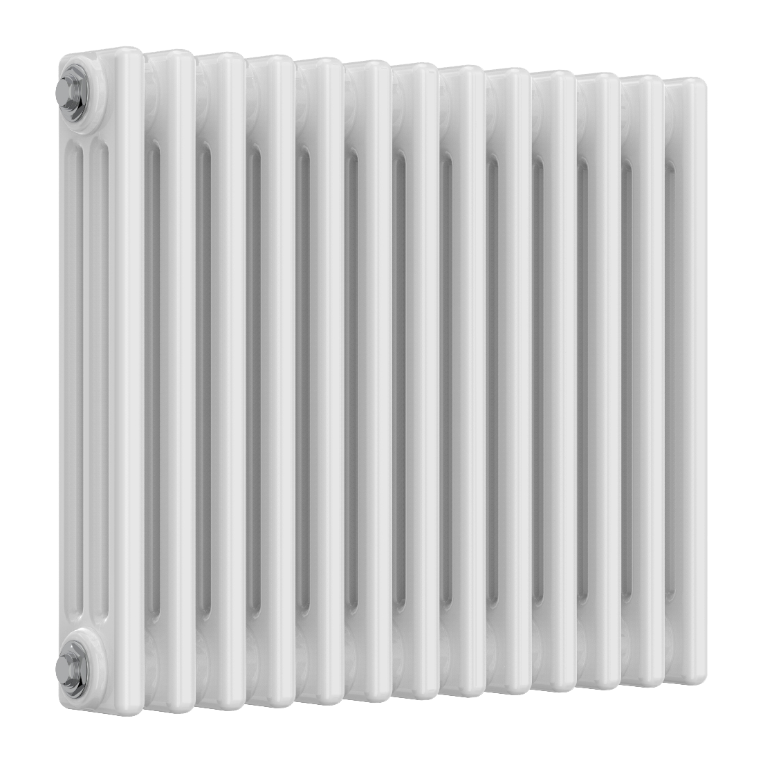 Colona 3 Column Horizontal White Radiator