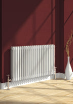 Colona 3 Column Horizontal White Radiator