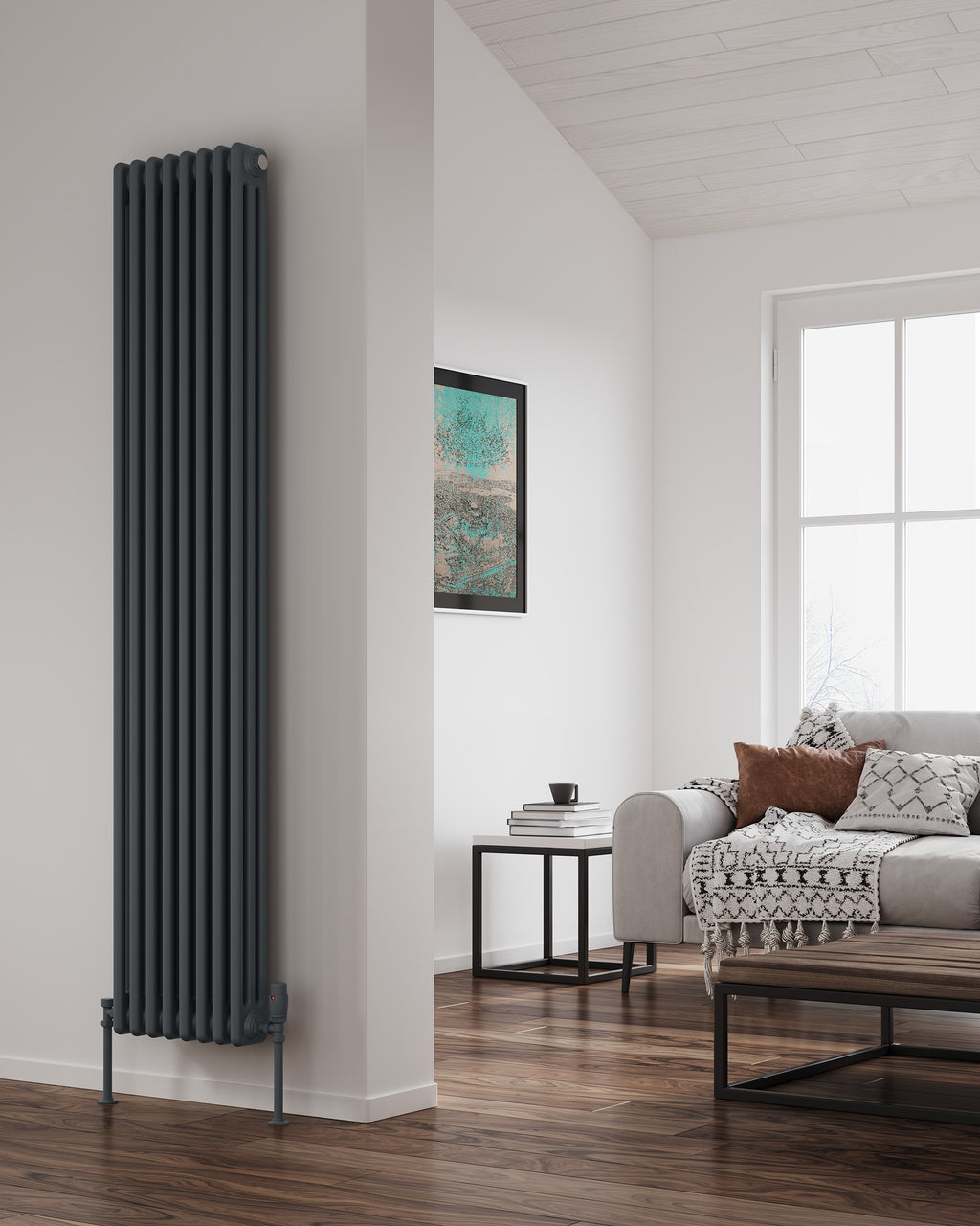 Colona 3 Column Vertical Anthracite Radiator