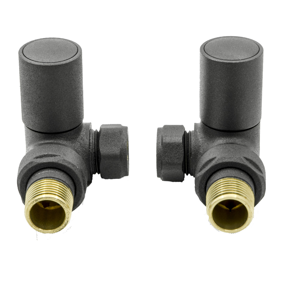 Crova Corner Radiator Valves - Anthracite