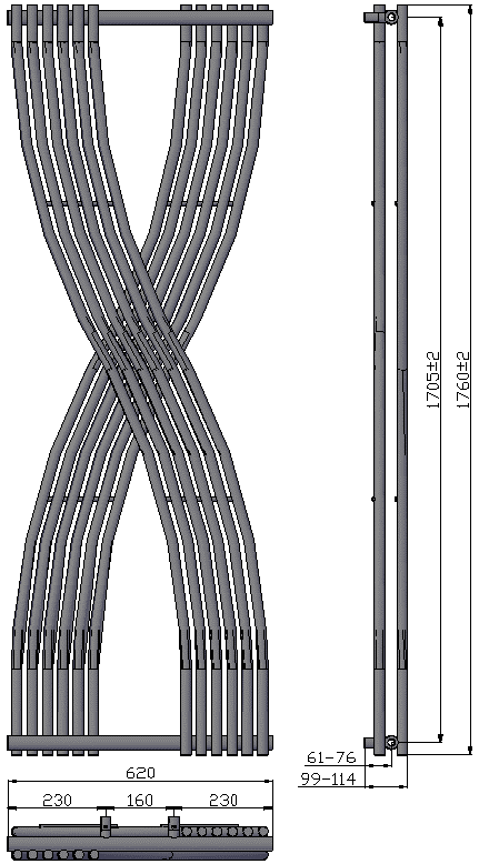 Dimaro Mild Steel Towel Rail