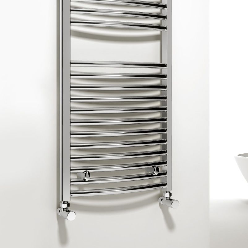 Diva Chrome Curved 25mm Towel Rail