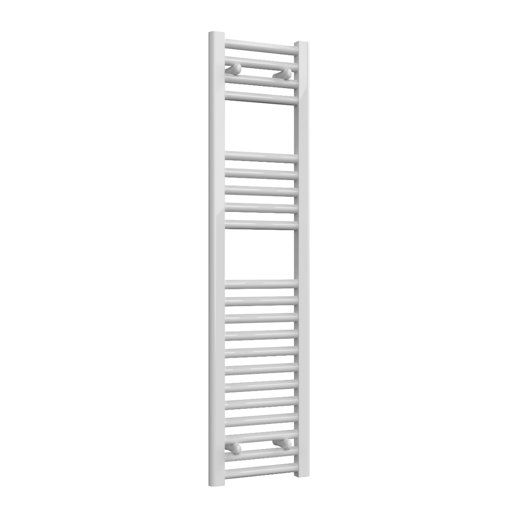Diva White Flat Mild Steel Towel Rail