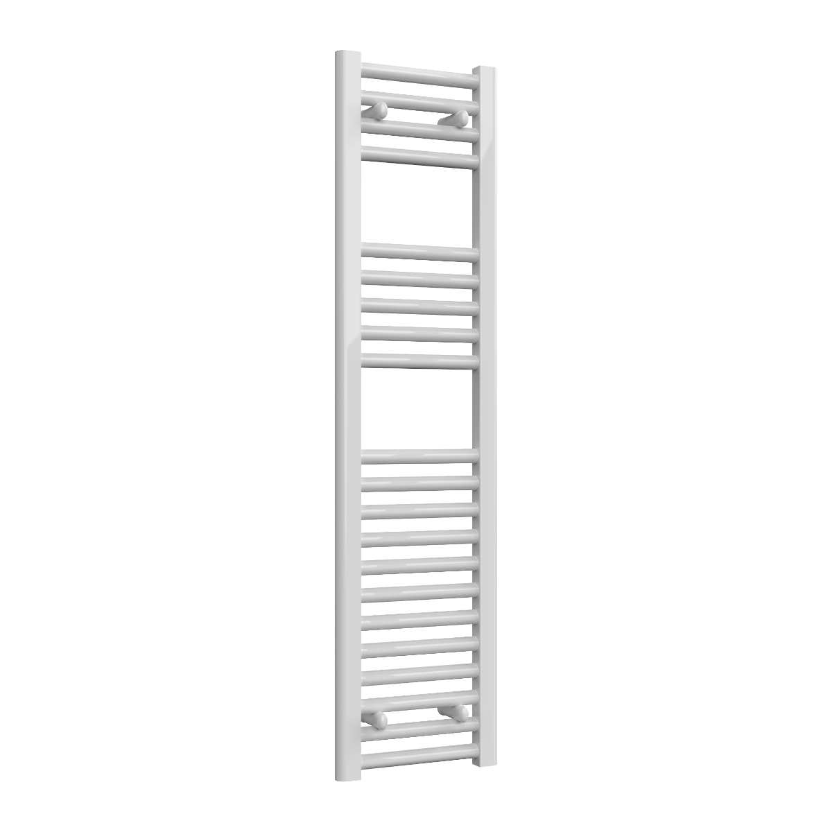 Diva White Flat Mild Steel Towel Rail