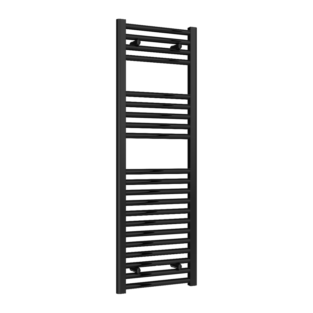 Diva Black Flat Mild Steel Towel Rail