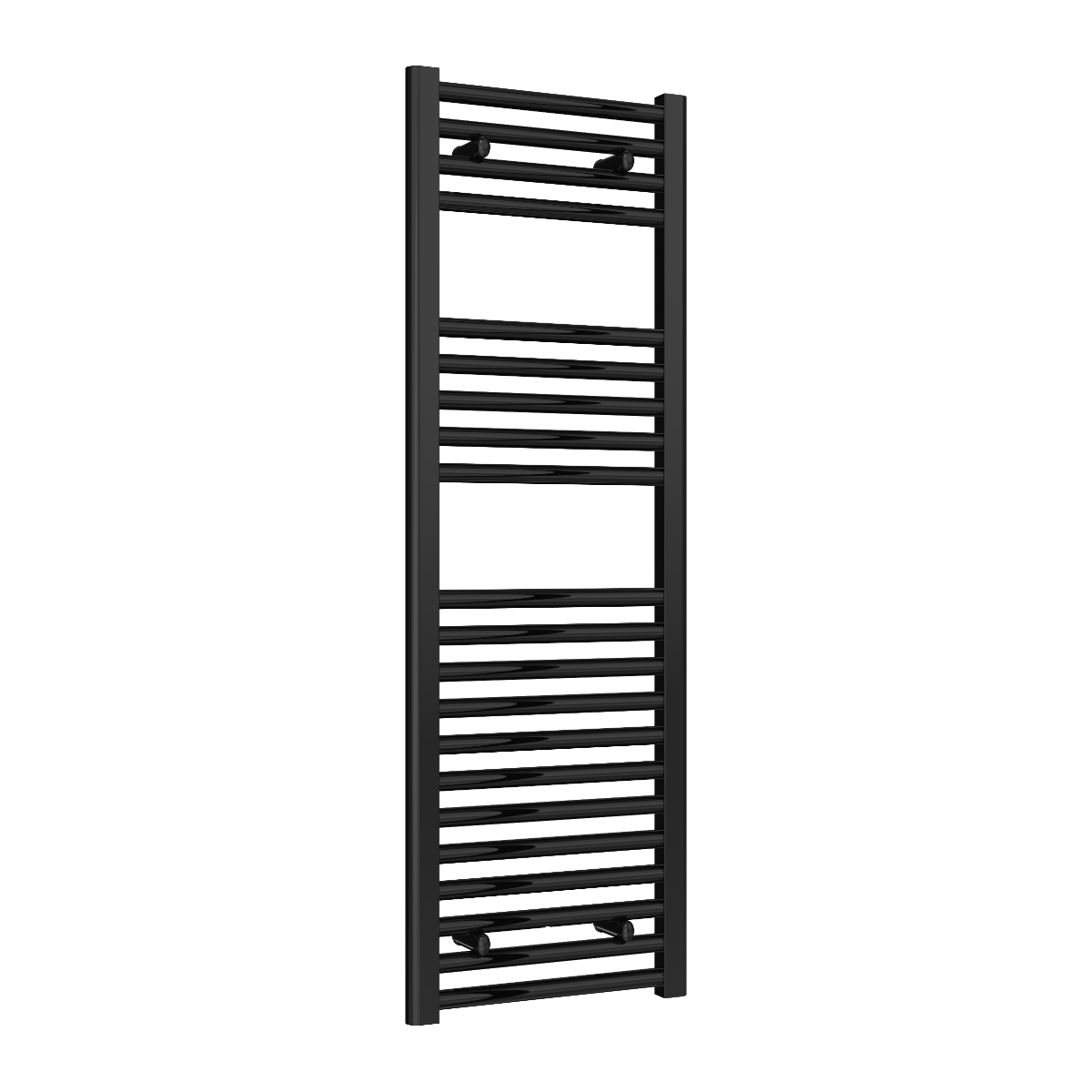 Diva Black Flat Mild Steel Towel Rail