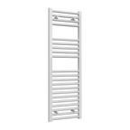 Diva White Flat Mild Steel Towel Rail