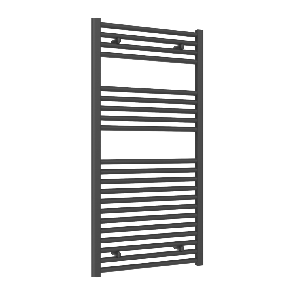 Diva Anthracite Flat Mild Steel Towel Rail