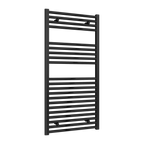 Diva Black Flat Mild Steel Towel Rail