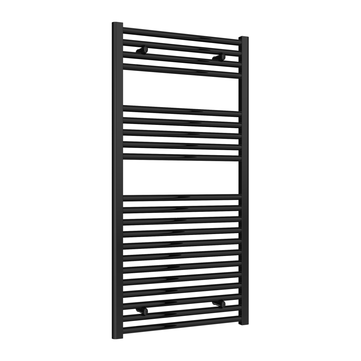 Diva Black Flat Mild Steel Towel Rail