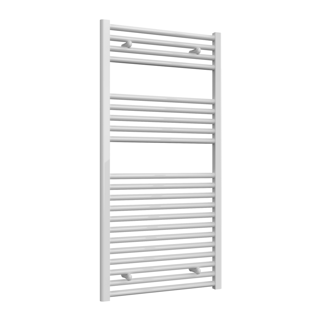 Diva White Flat Mild Steel Towel Rail