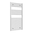 Diva White Flat Mild Steel Towel Rail