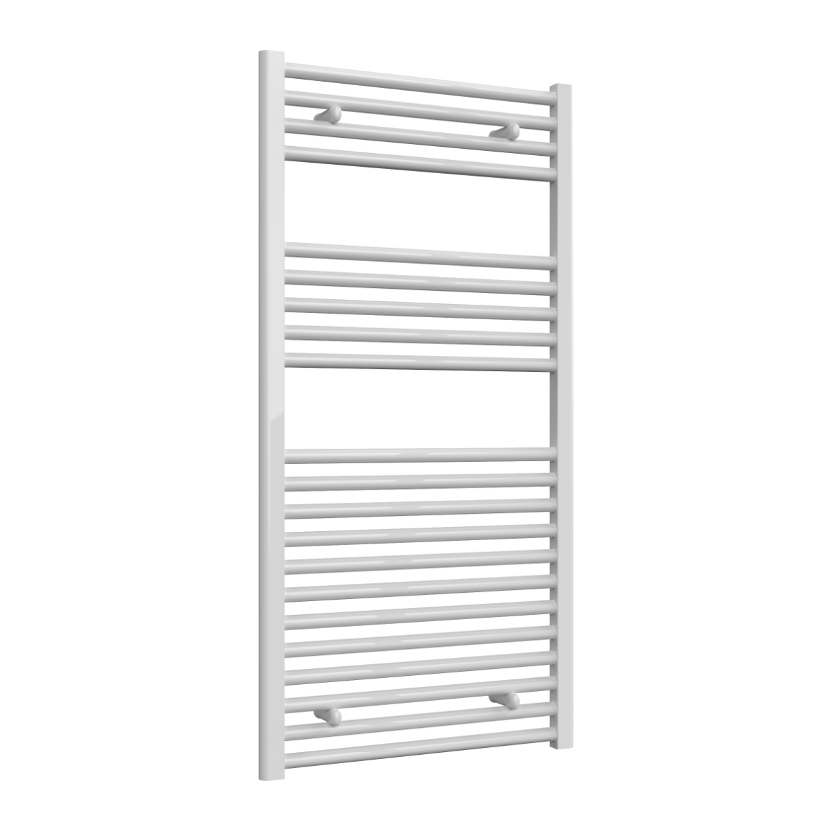 Diva White Flat Mild Steel Towel Rail
