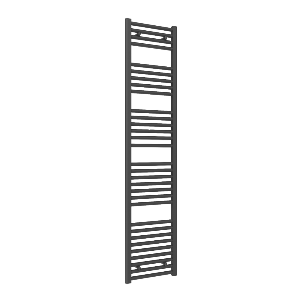 Diva Anthracite Flat Mild Steel Towel Rail