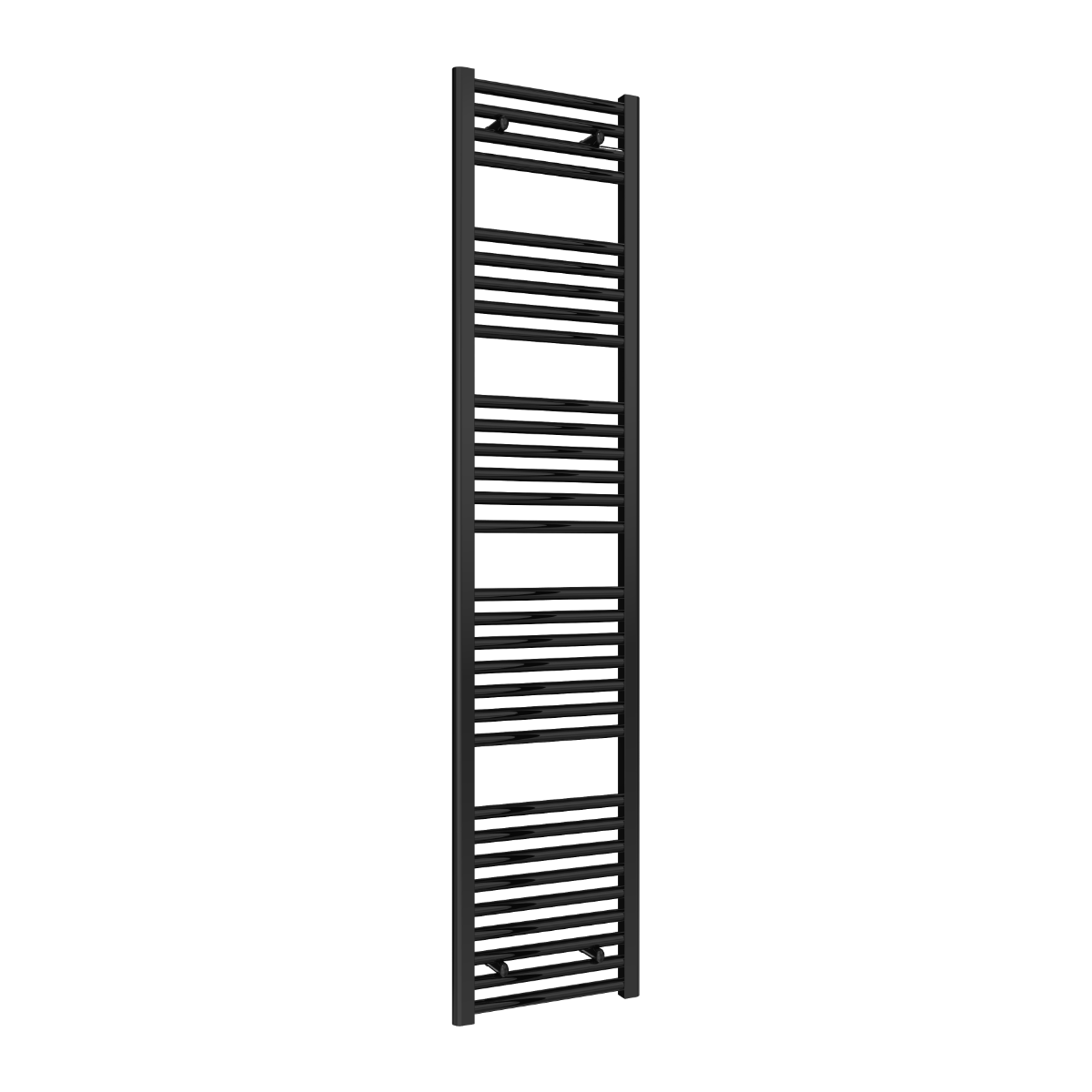 Diva Black Flat Mild Steel Towel Rail