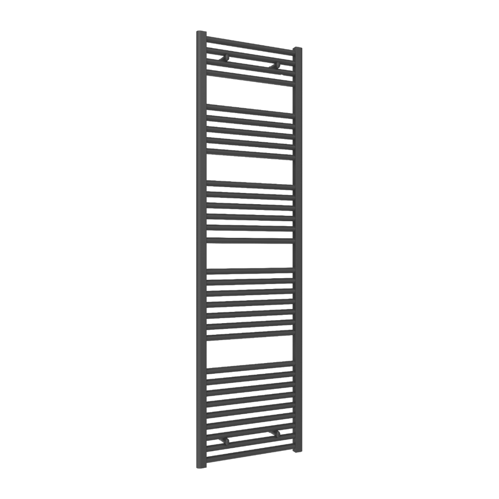 Diva Anthracite Flat Mild Steel Towel Rail