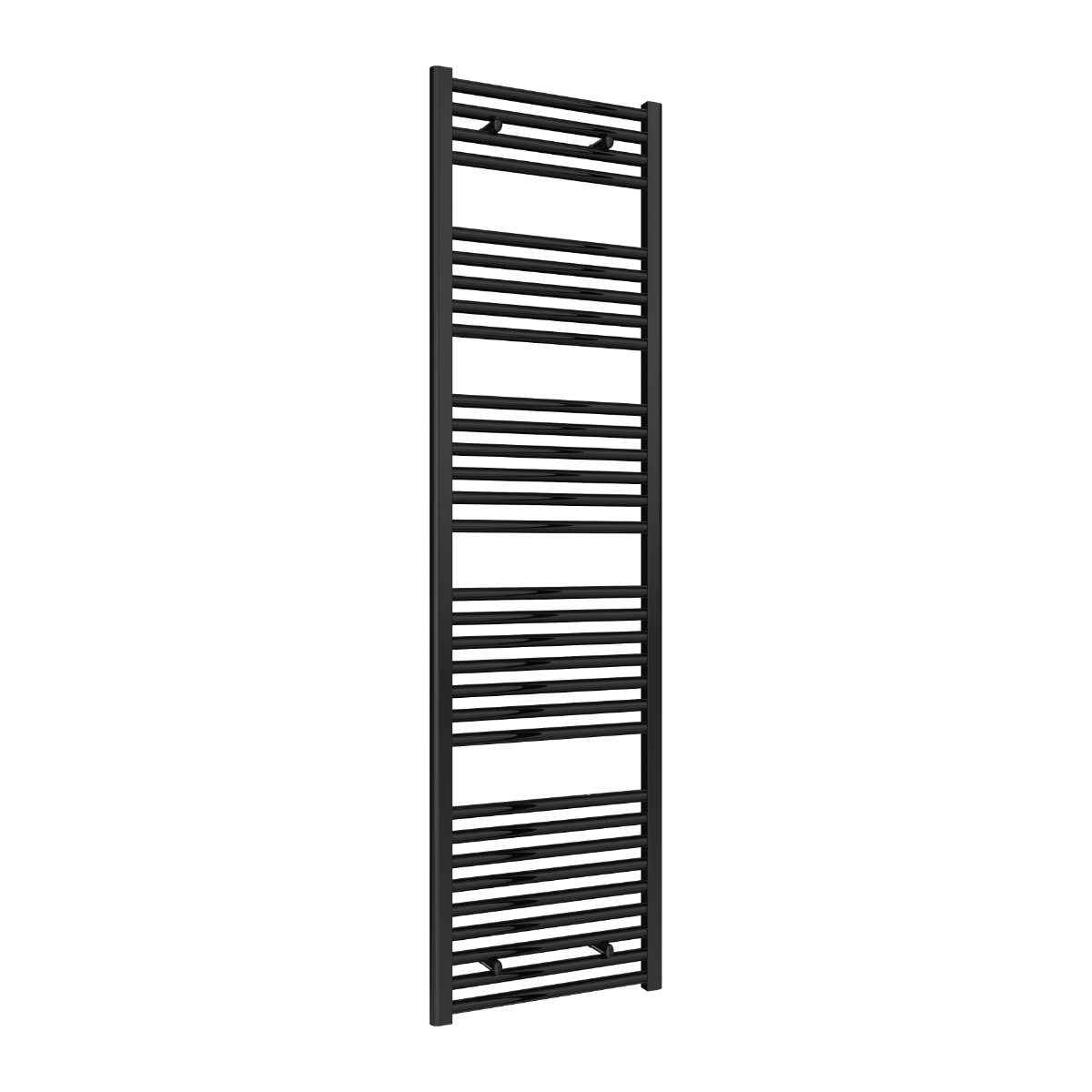 Diva Black Flat Mild Steel Towel Rail