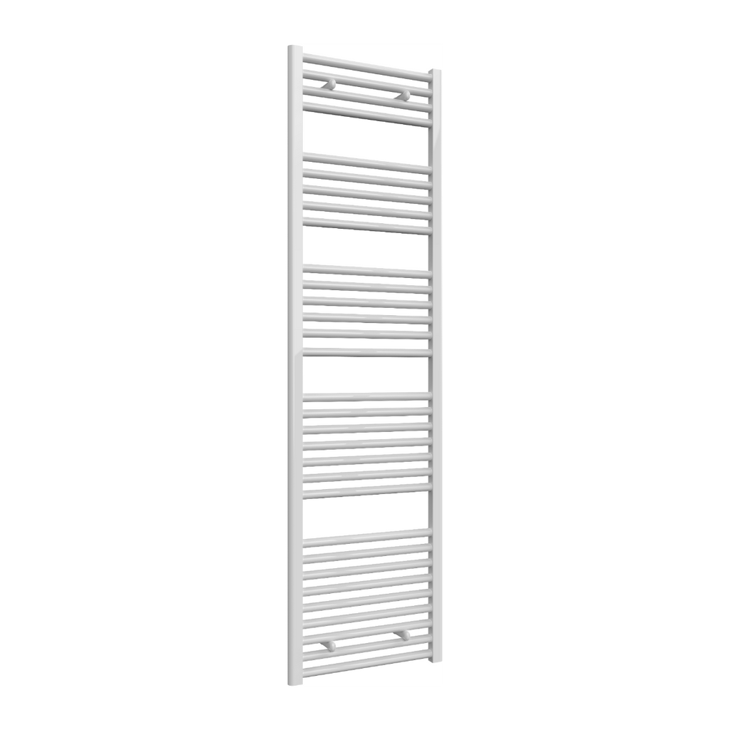 Diva White Flat Mild Steel Towel Rail