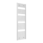 Diva White Flat Mild Steel Towel Rail