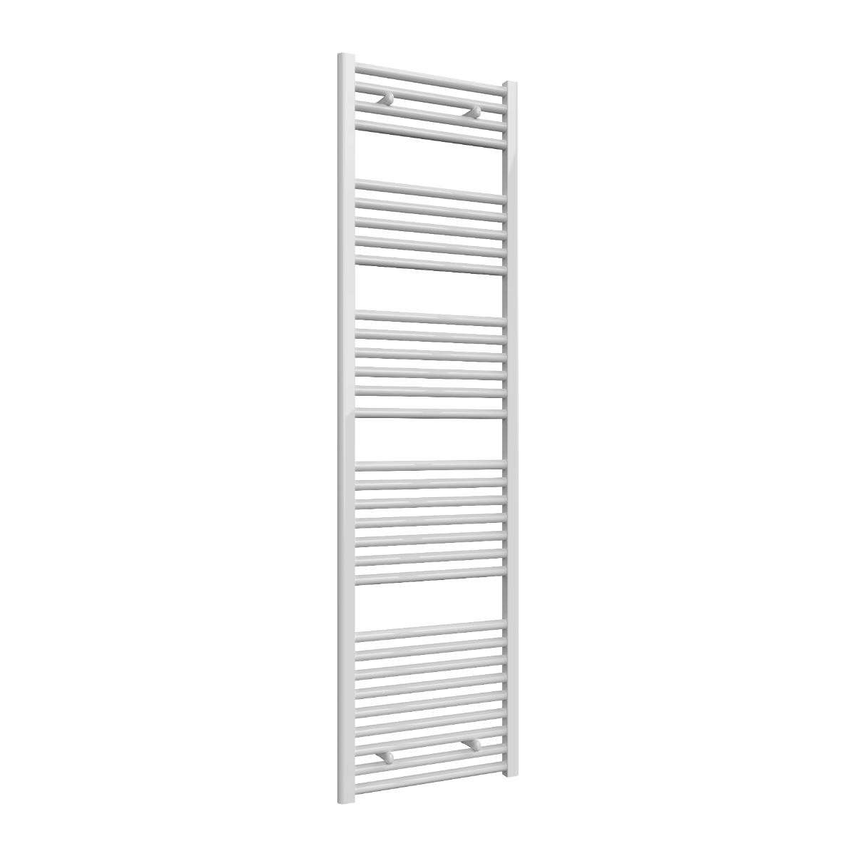 Diva White Flat Mild Steel Towel Rail