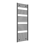 Diva Anthracite Flat Mild Steel Towel Rail