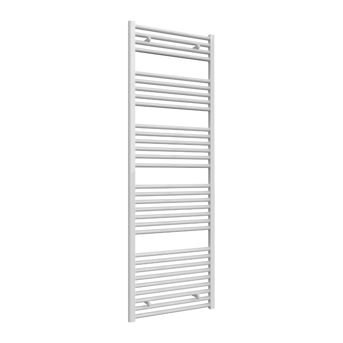Diva White Flat Mild Steel Towel Rail
