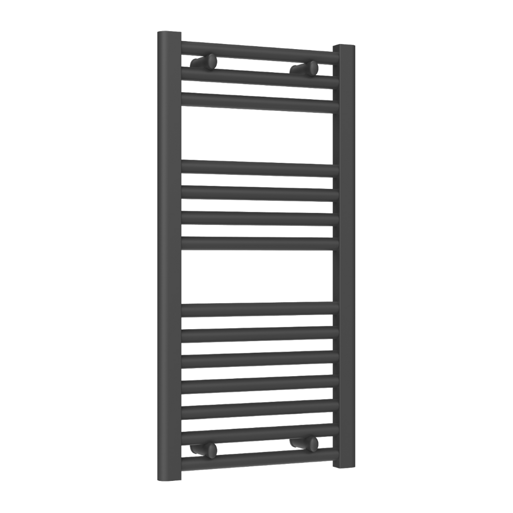 Diva Anthracite Flat Mild Steel Towel Rail