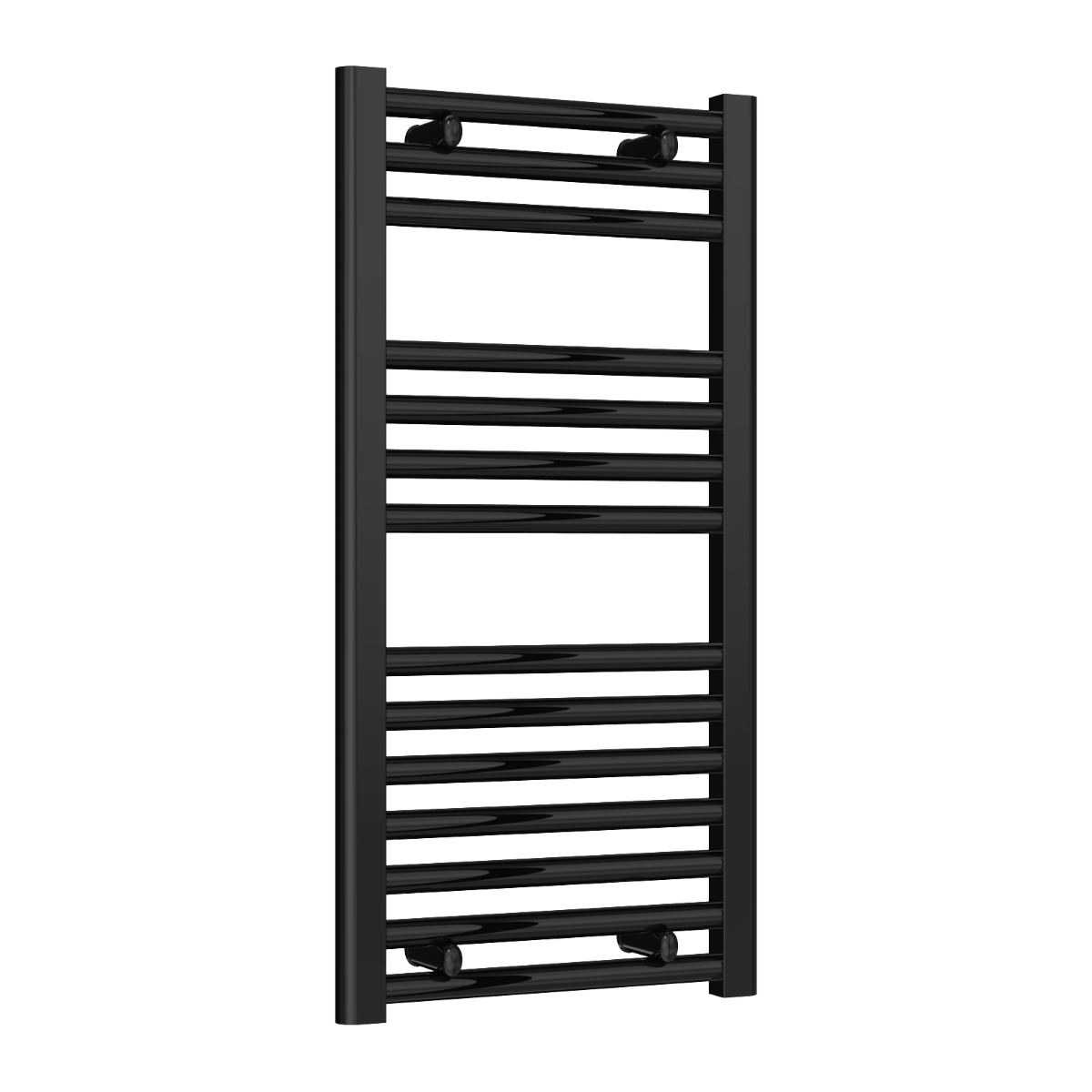 Diva Black Flat Mild Steel Towel Rail