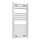 Diva White Flat Mild Steel Towel Rail