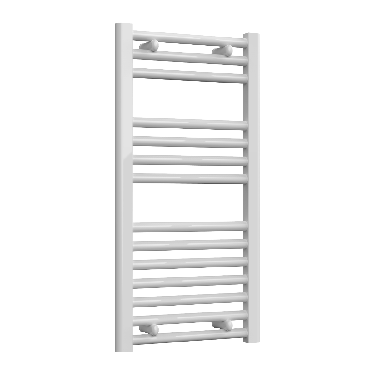 Diva White Flat Mild Steel Towel Rail