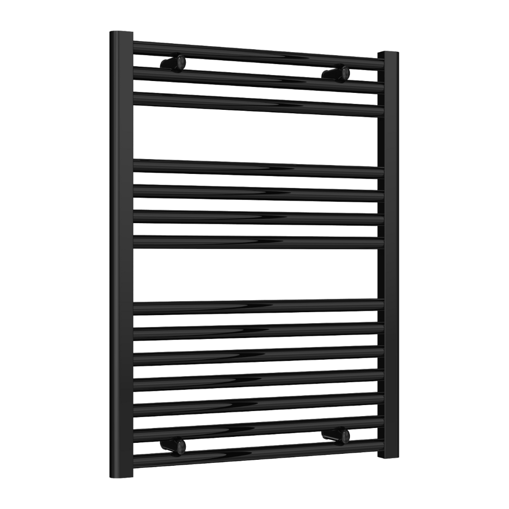 Diva Black Flat Mild Steel Towel Rail