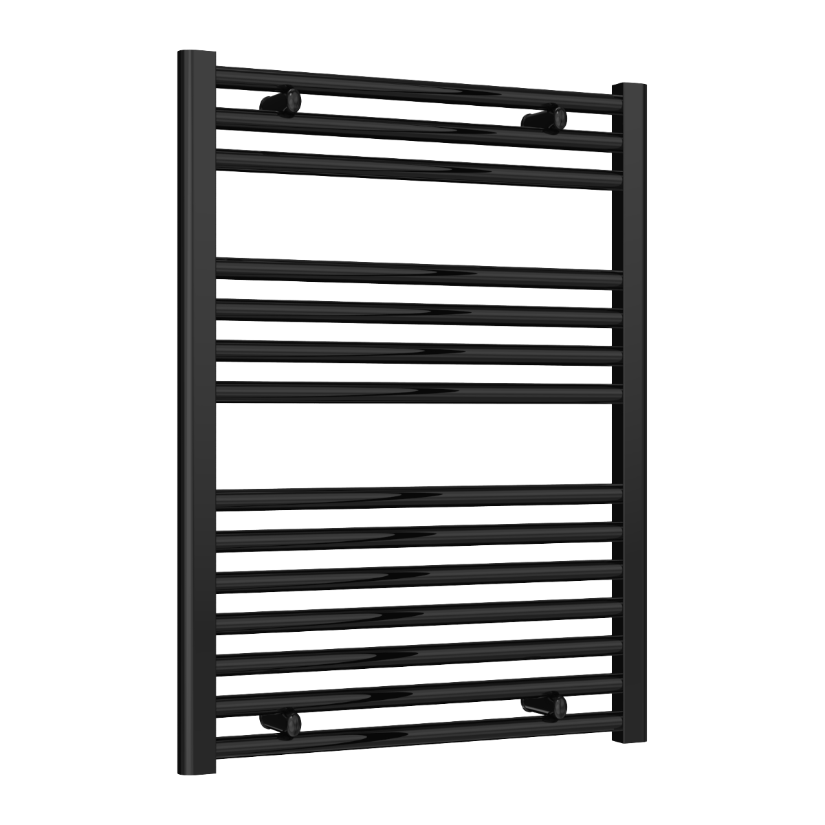Diva Black Flat Mild Steel Towel Rail