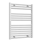 Diva White Flat Mild Steel Towel Rail