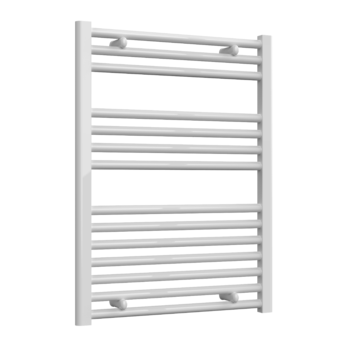 Diva White Flat Mild Steel Towel Rail