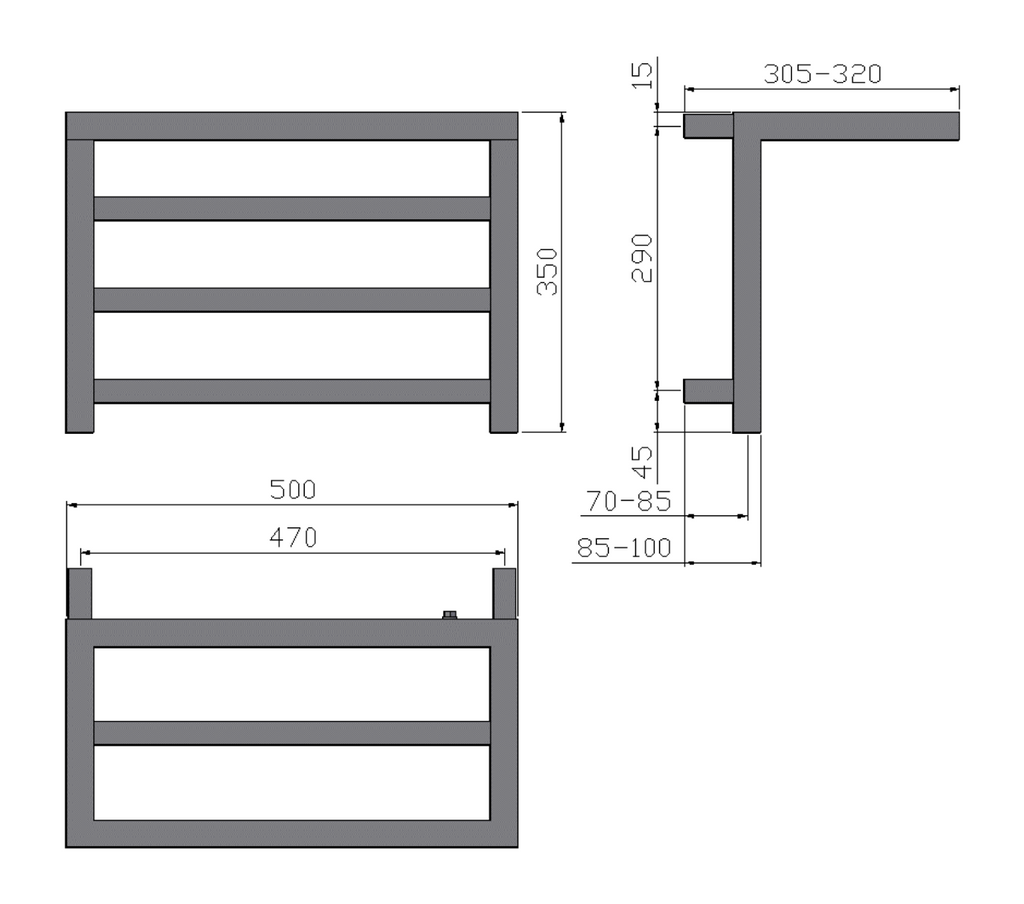 Elvina Mild Steel Towel Rail