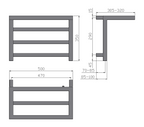 Elvina Mild Steel Towel Rail