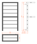 Elvina 2 Mild Steel Towel Rail