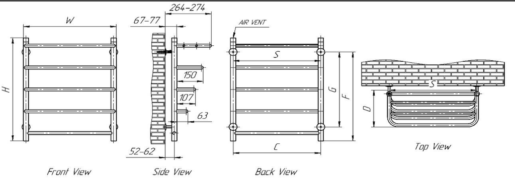 Elvo Stainless Steel Radiator