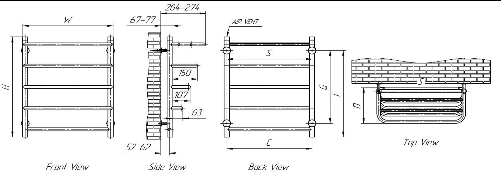 Elvo Stainless Steel Radiator