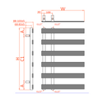 Florina Mild Steel Towel Rail