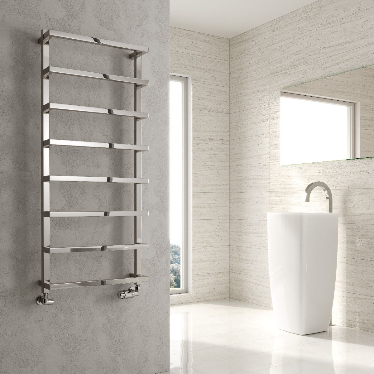 Glora Mild Steel Towel Rail - Chrome